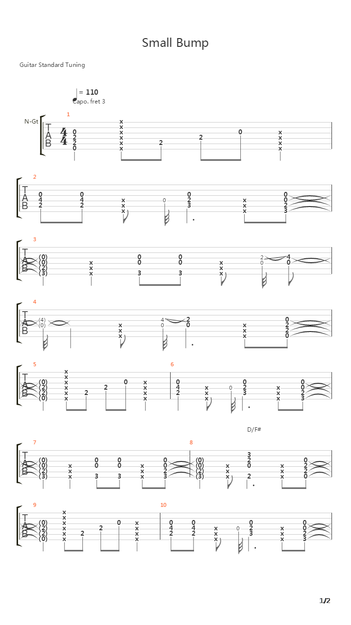 Small Bump吉他谱