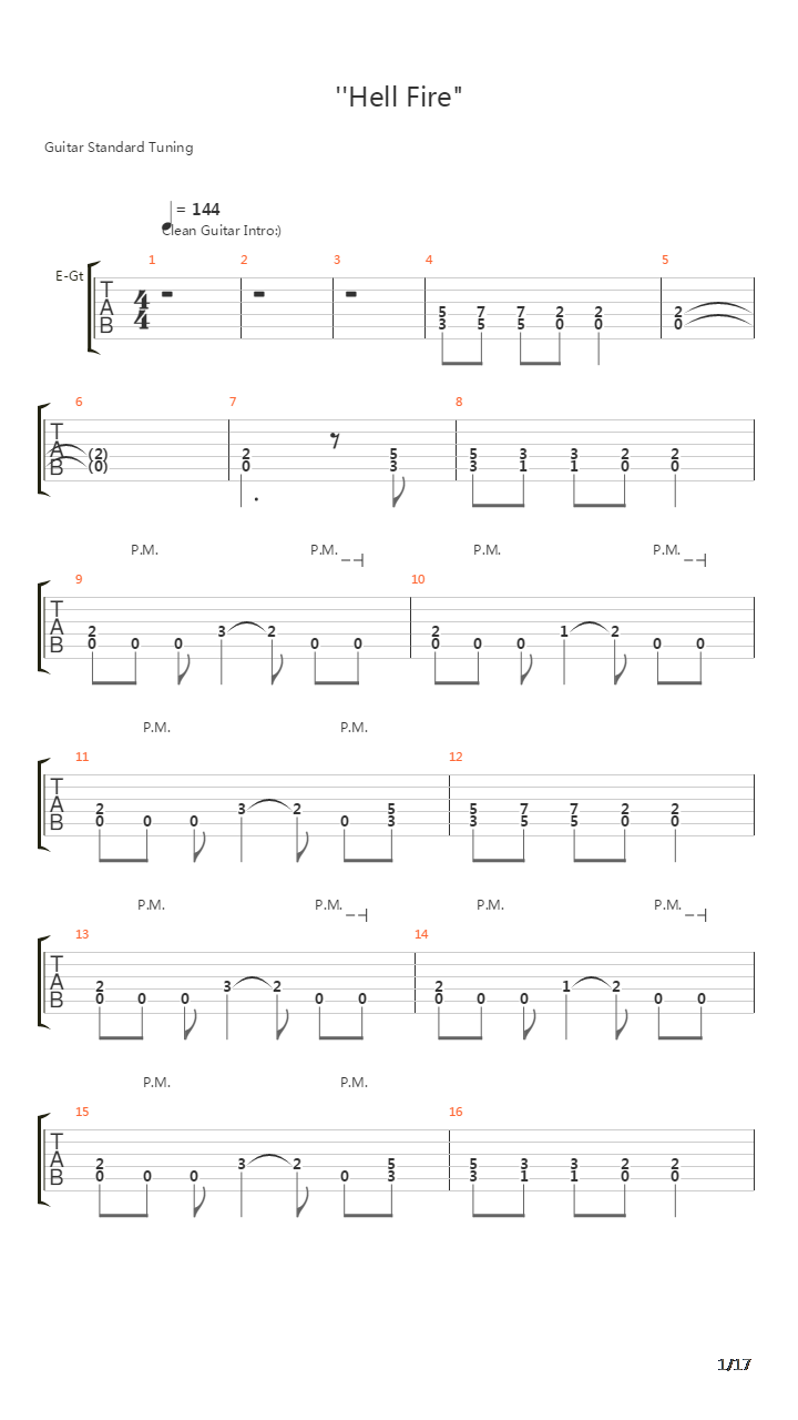 Hellfire吉他谱