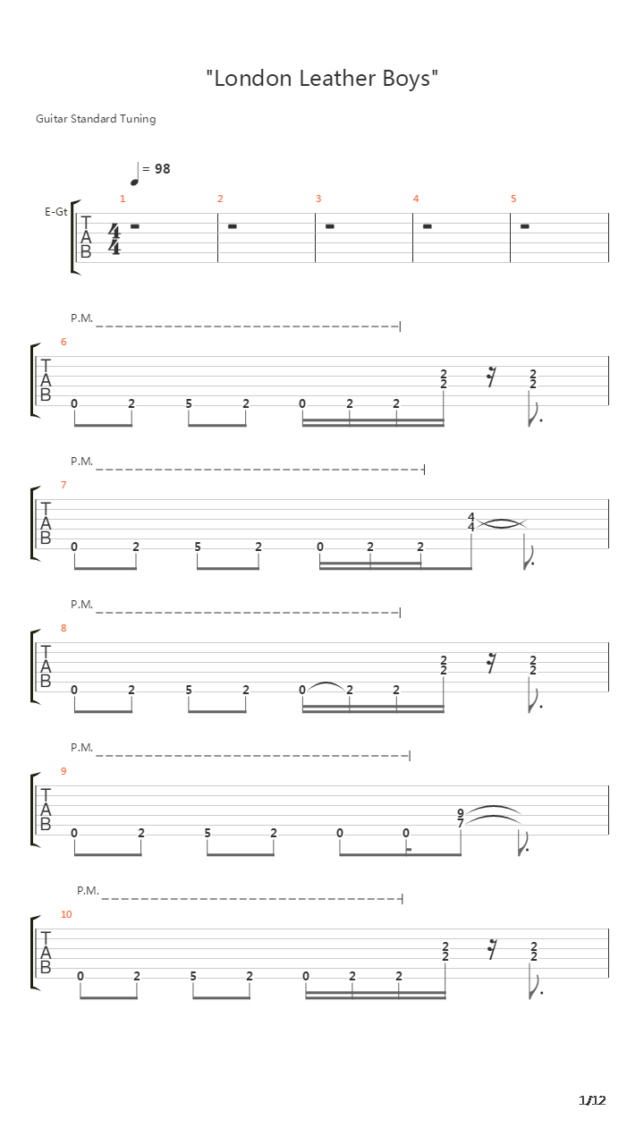 London Leather Boys吉他谱
