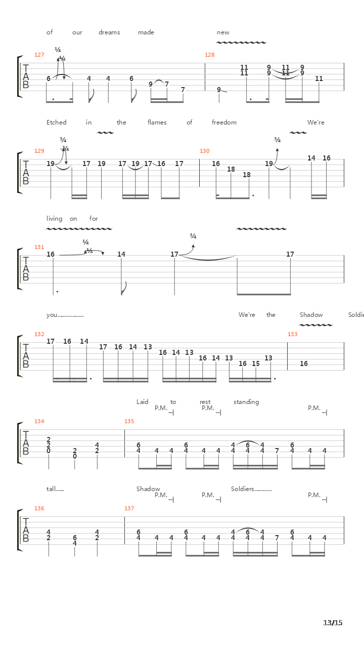 Shadow Soldiers吉他谱