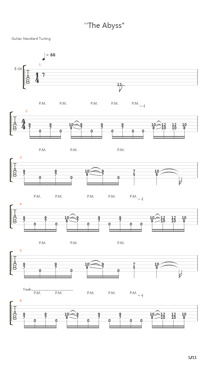 The Abyss吉他谱