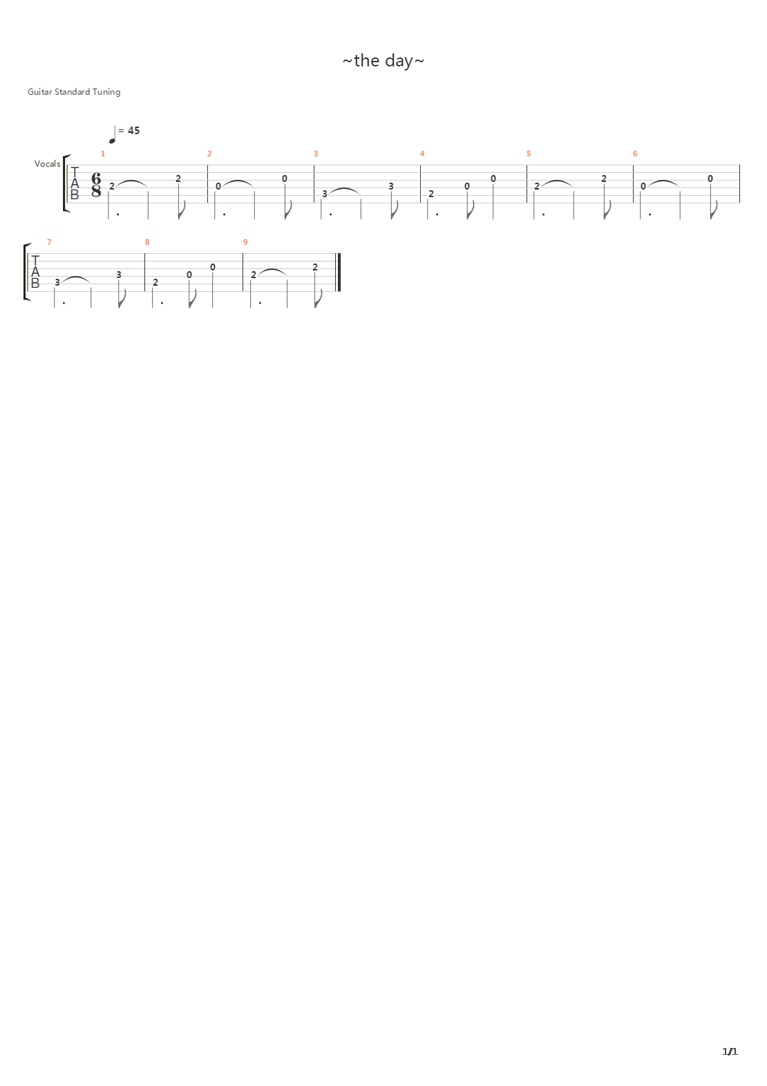 The Day吉他谱