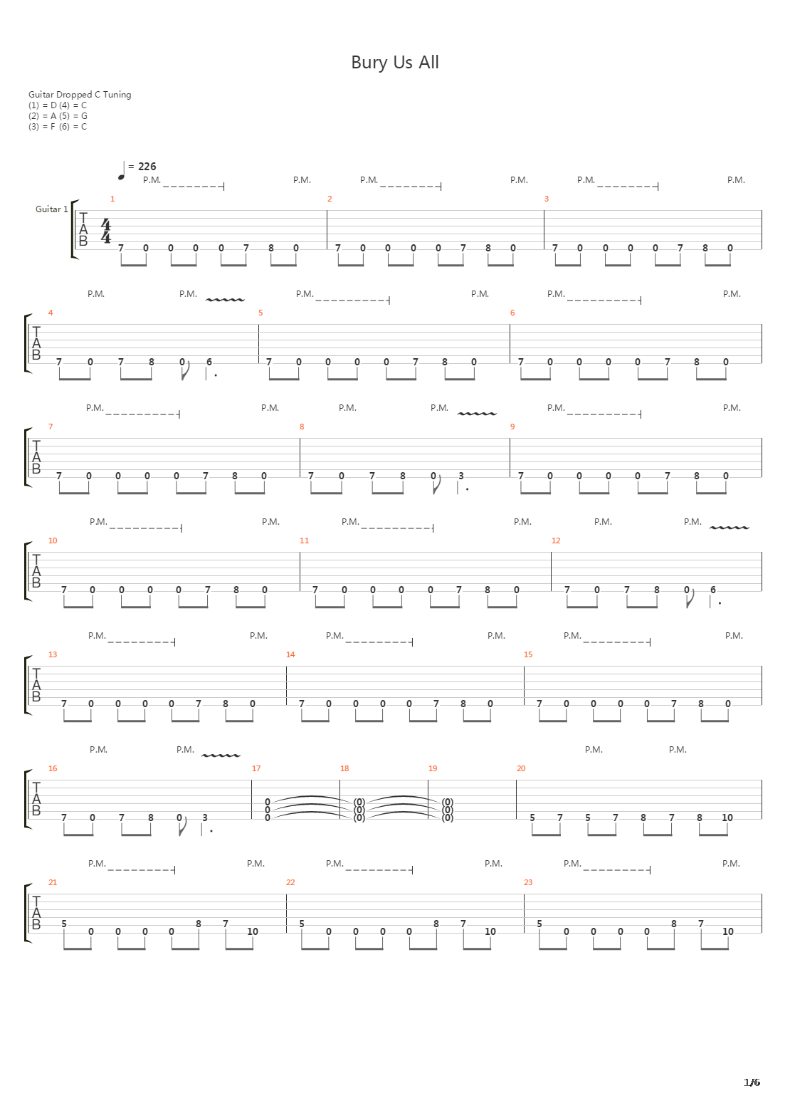 Bury Us All吉他谱
