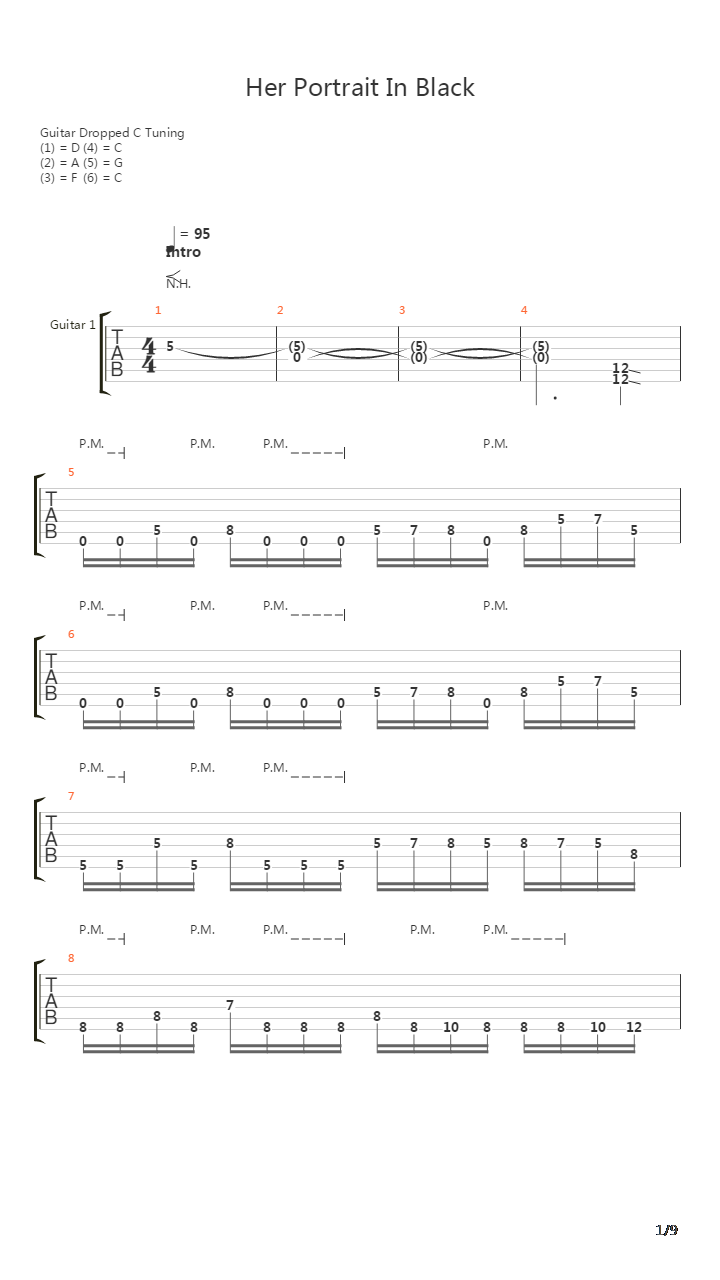 Her Portrait In Black吉他谱