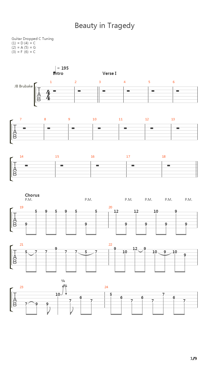 Beauty In Tragedy吉他谱