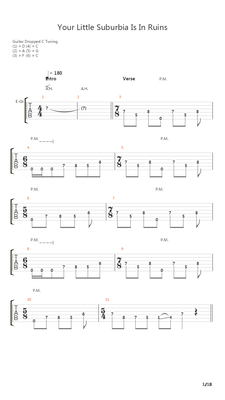 Your Little Suburbia Is In Ruins吉他谱