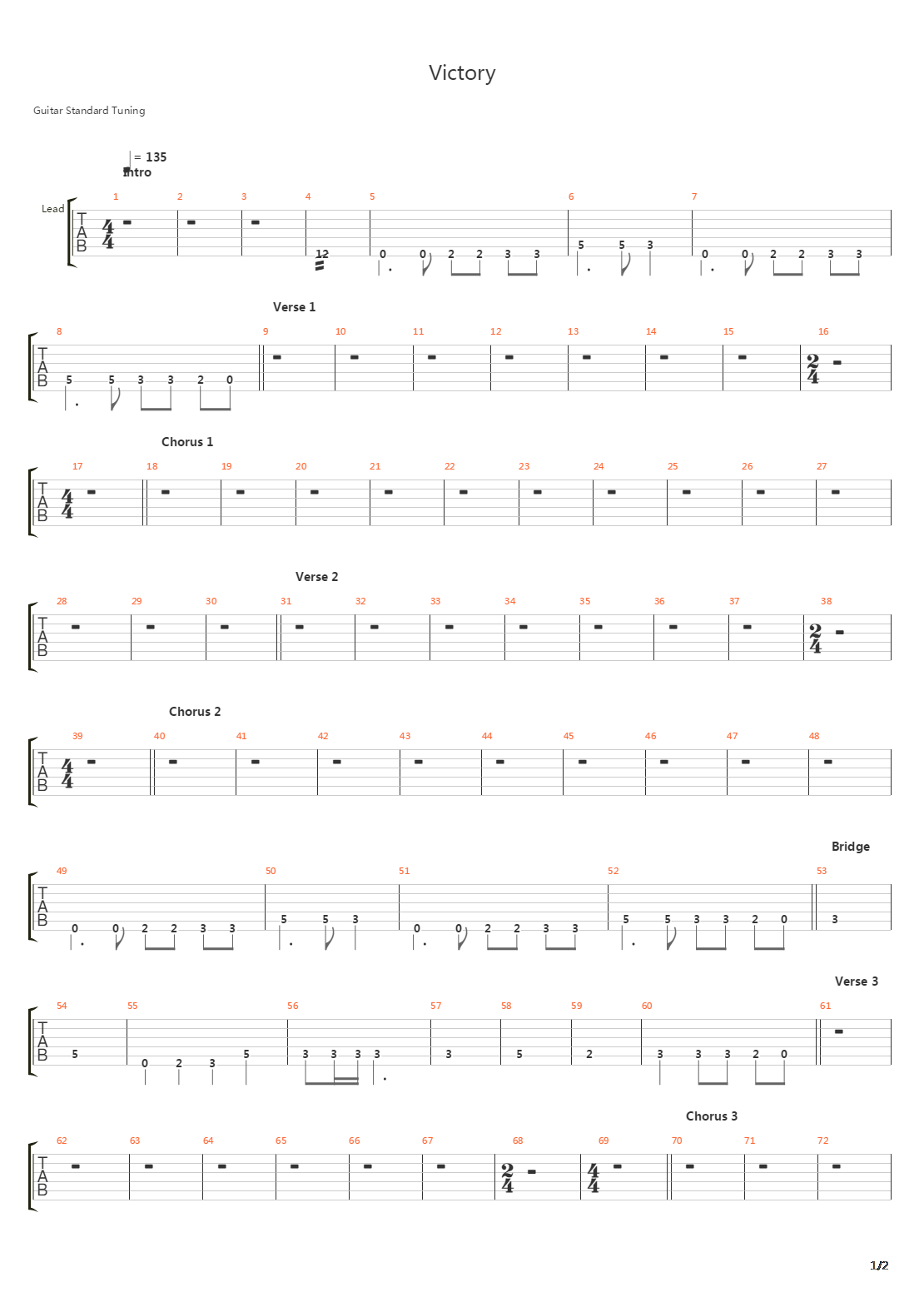 Victory吉他谱