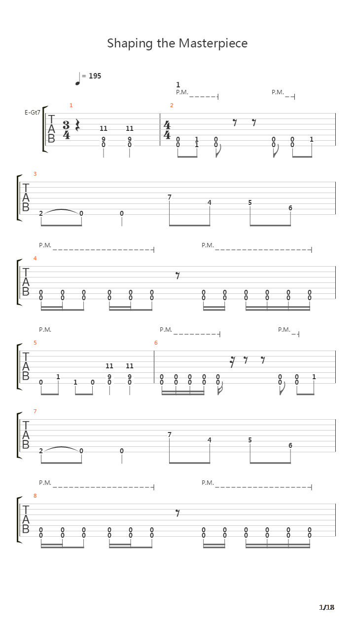 Shaping The Masterpiece吉他谱