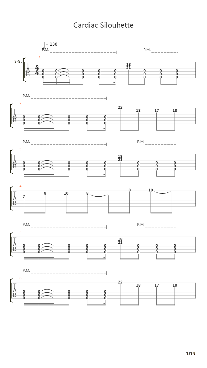 Cardiac Silouhette吉他谱