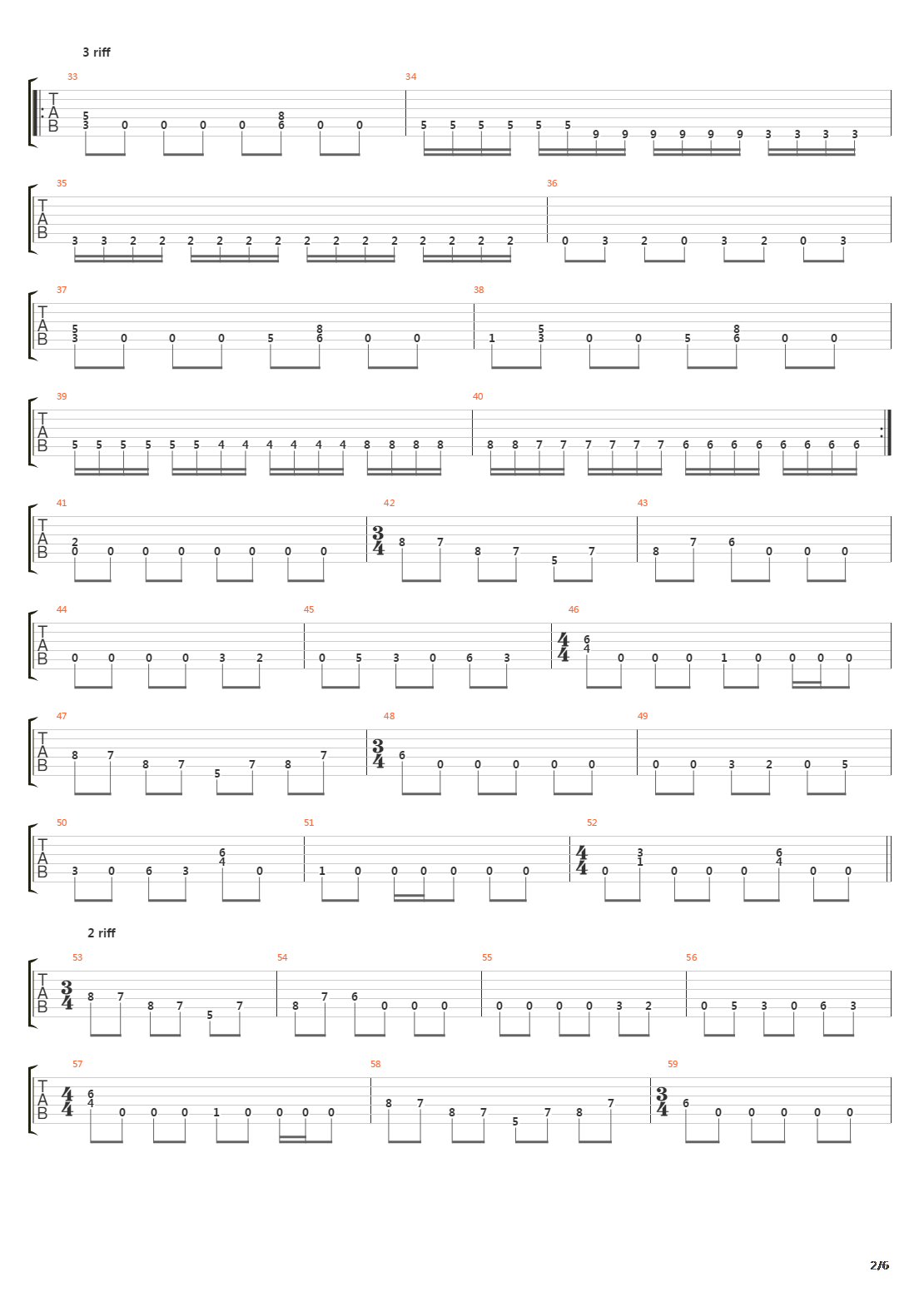 Headlong Into Carnage吉他谱