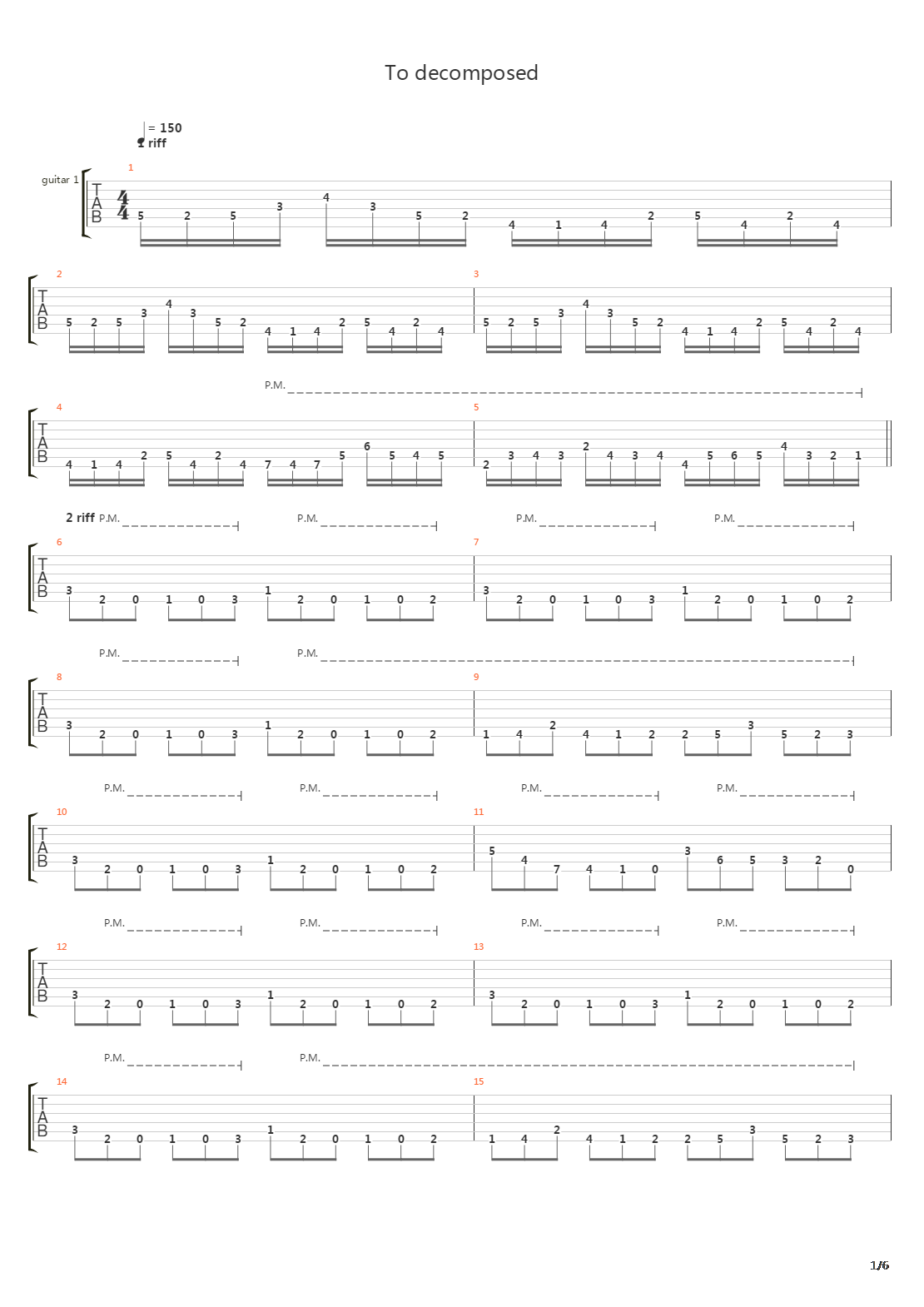 To Decomposed吉他谱