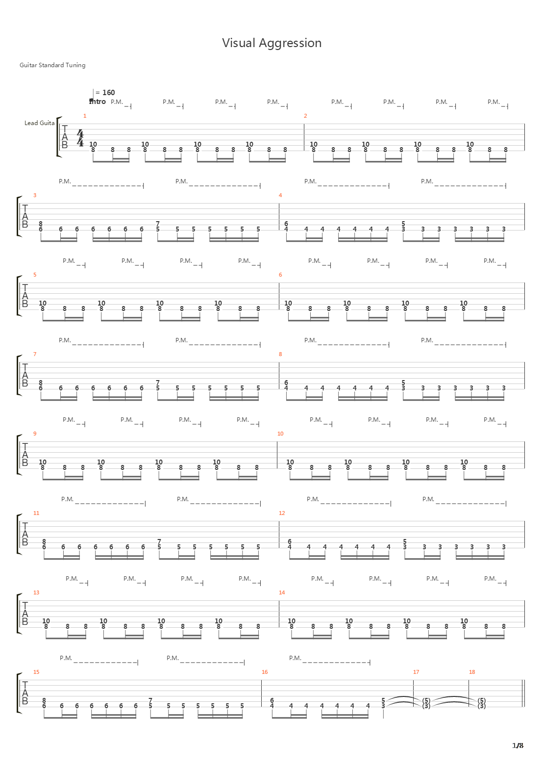 Visual Aggression吉他谱