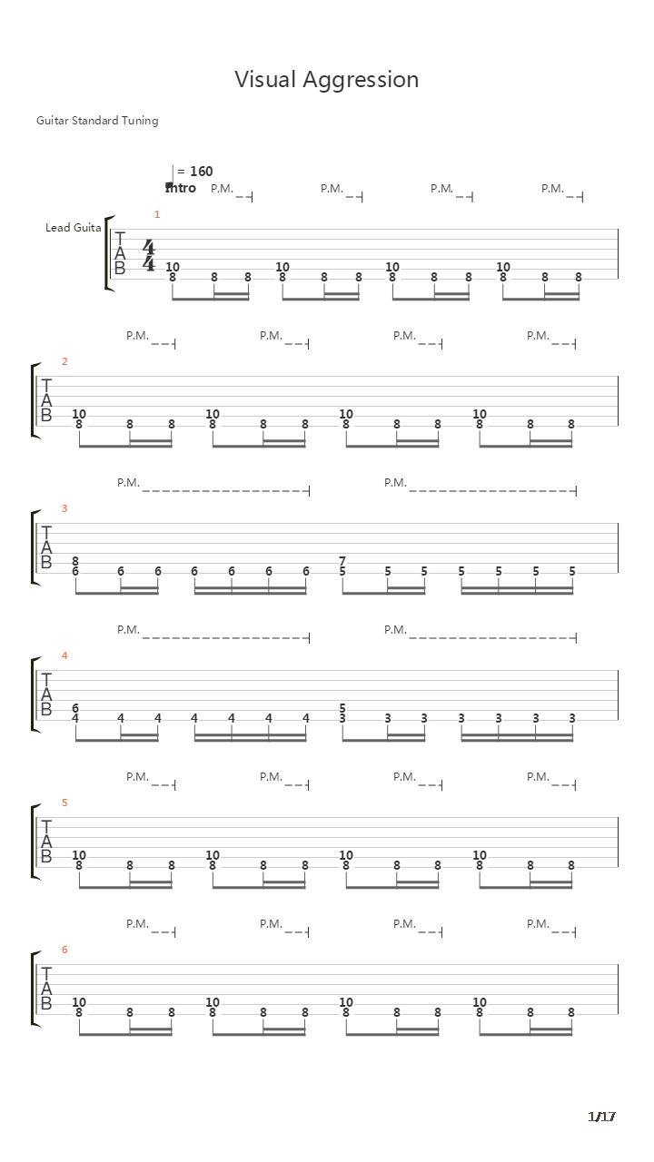Visual Aggression吉他谱