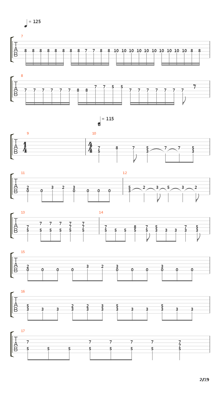 The Emptiness From Which I Fed吉他谱