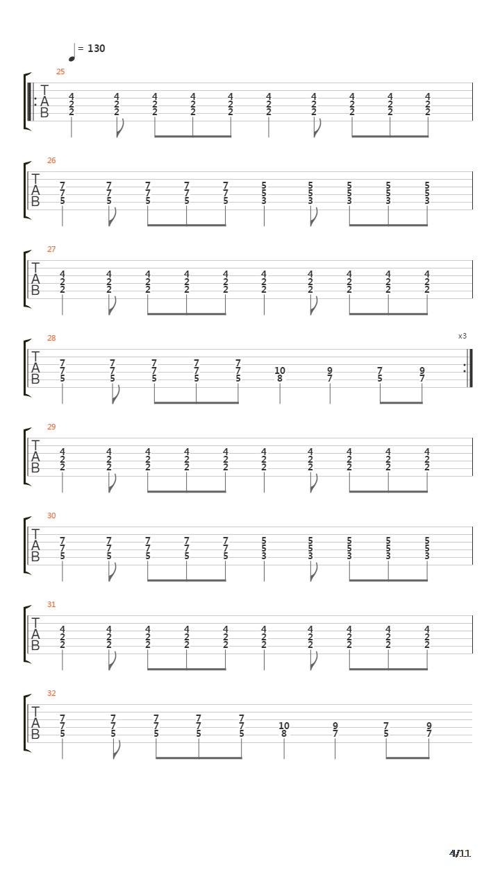 Vinder Fra En Ensom Grav吉他谱