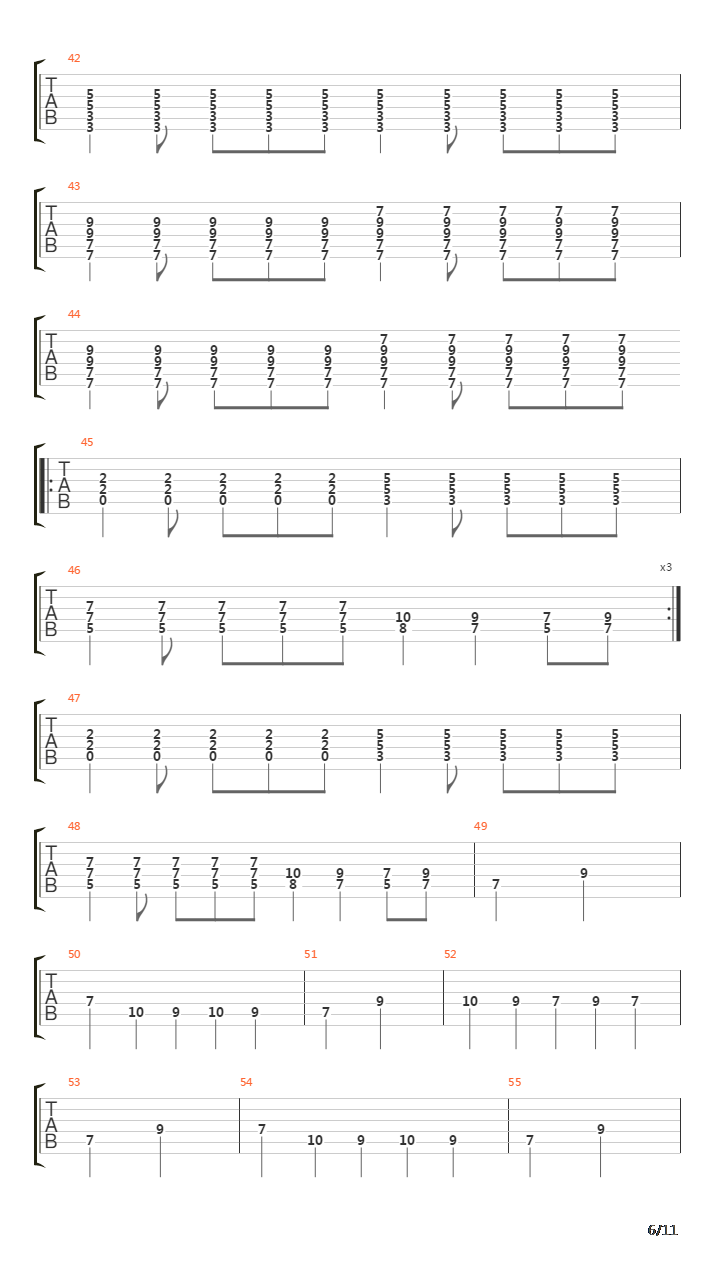 Vinder Fra En Ensom Grav吉他谱