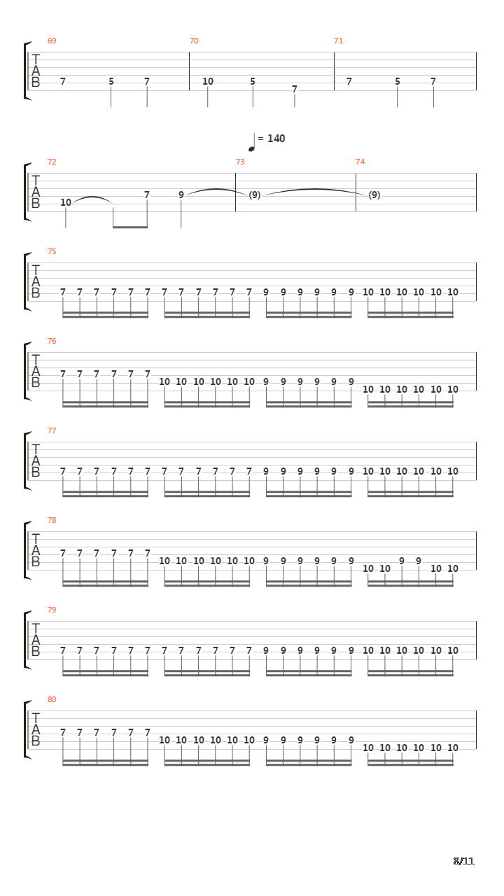 Vinder Fra En Ensom Grav吉他谱