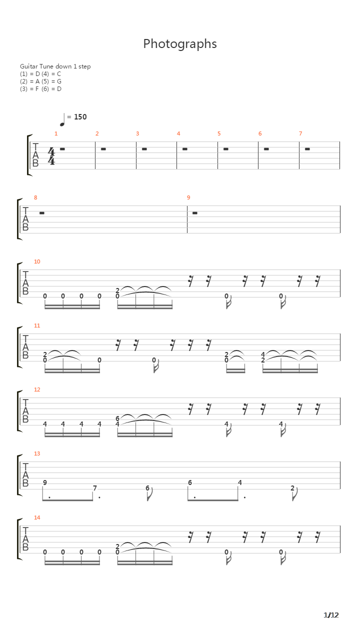 Photographs吉他谱