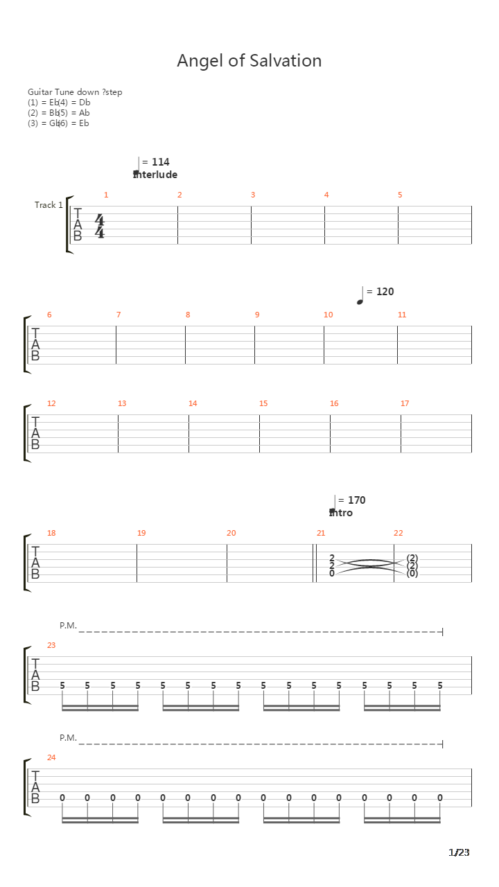 Angel Of Salvation Mv吉他谱
