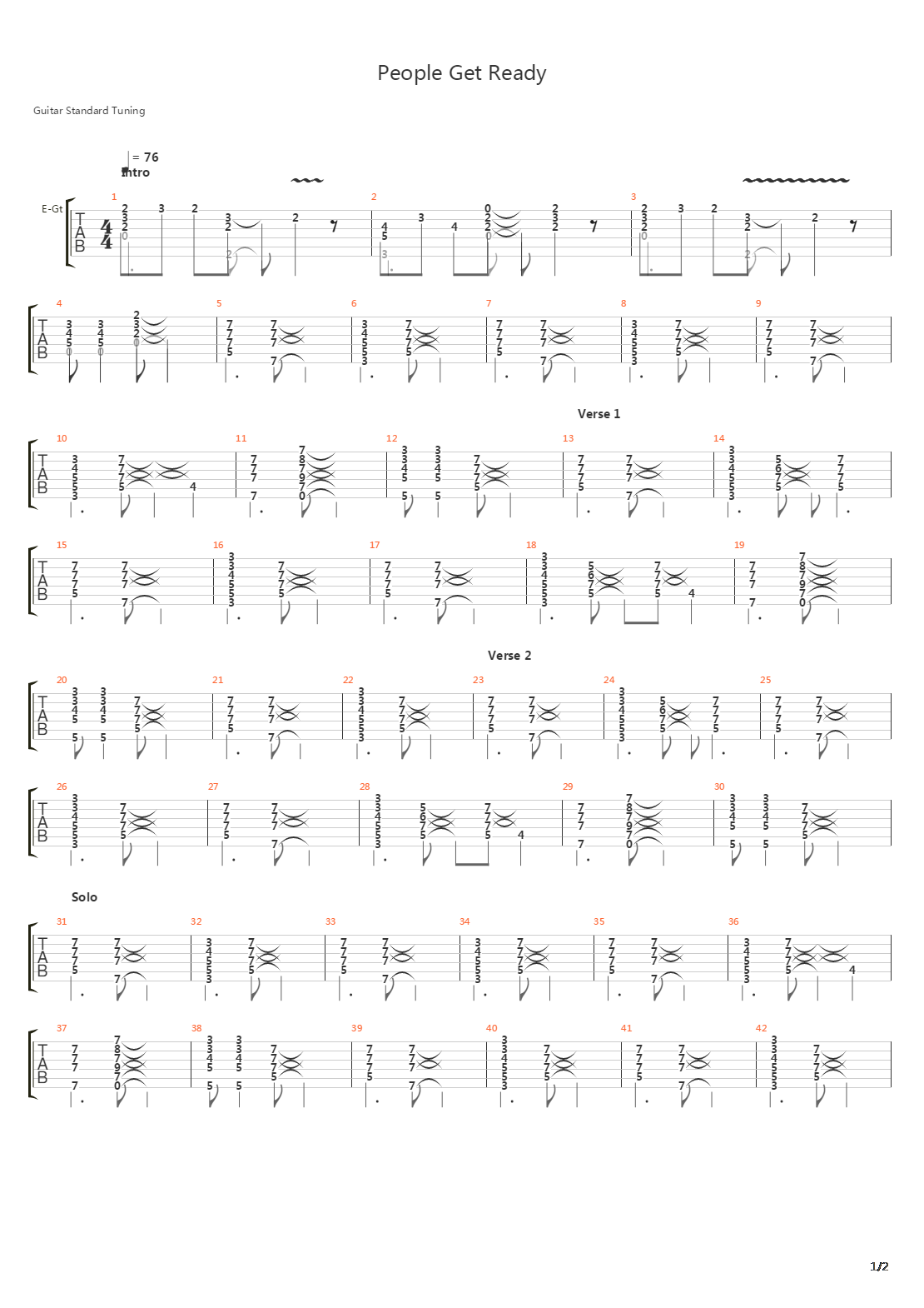 People Get Ready吉他谱