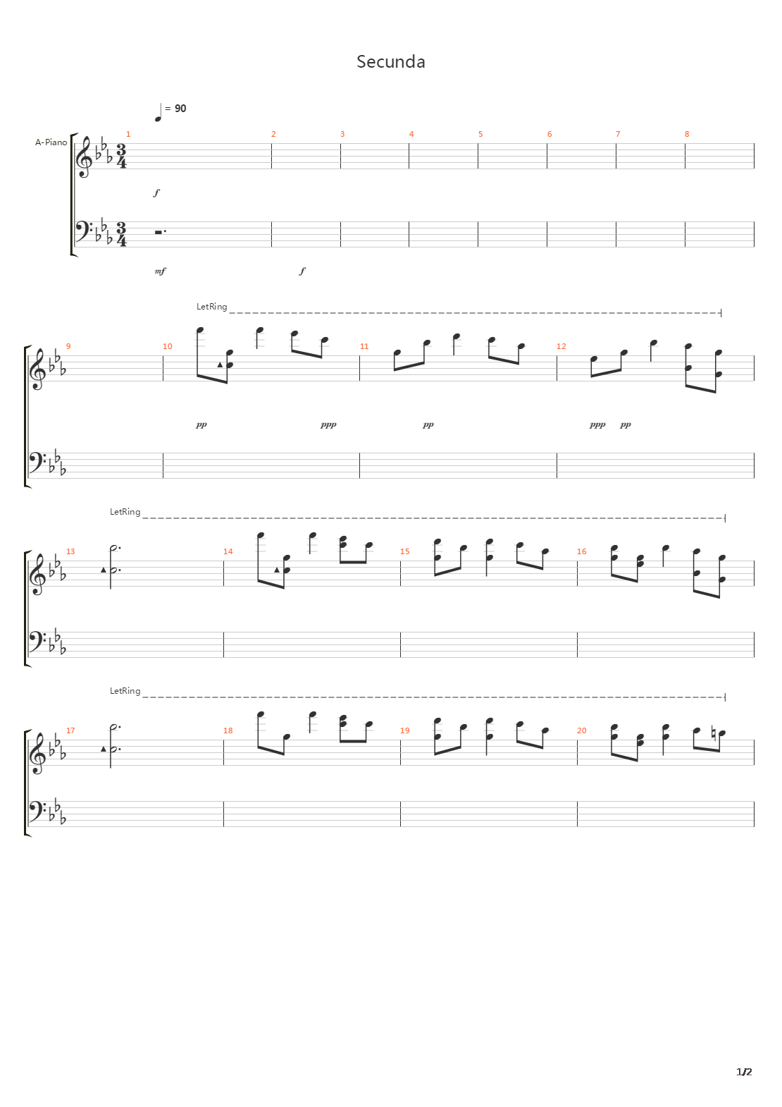 Secunda吉他谱