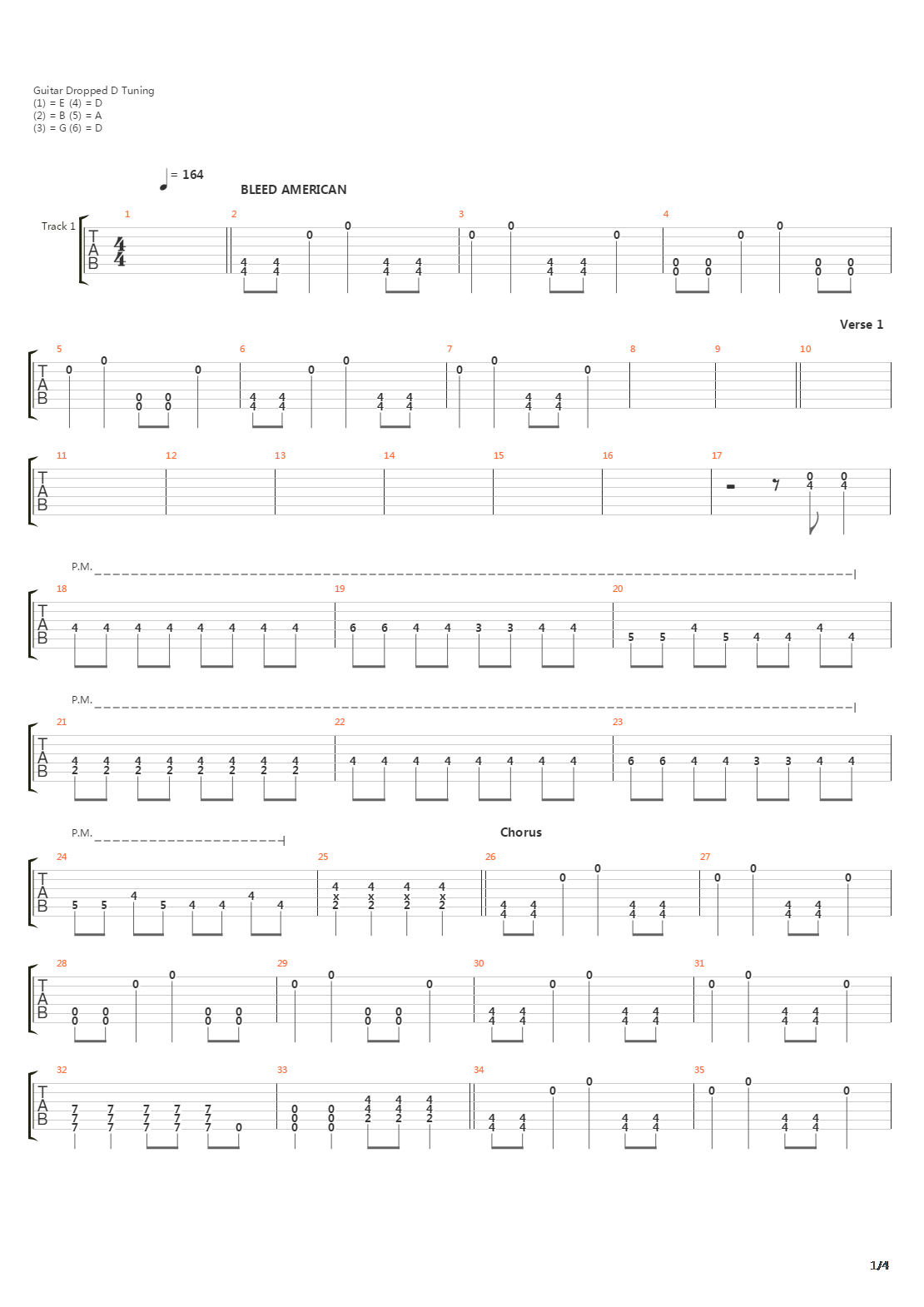 Bleed American吉他谱