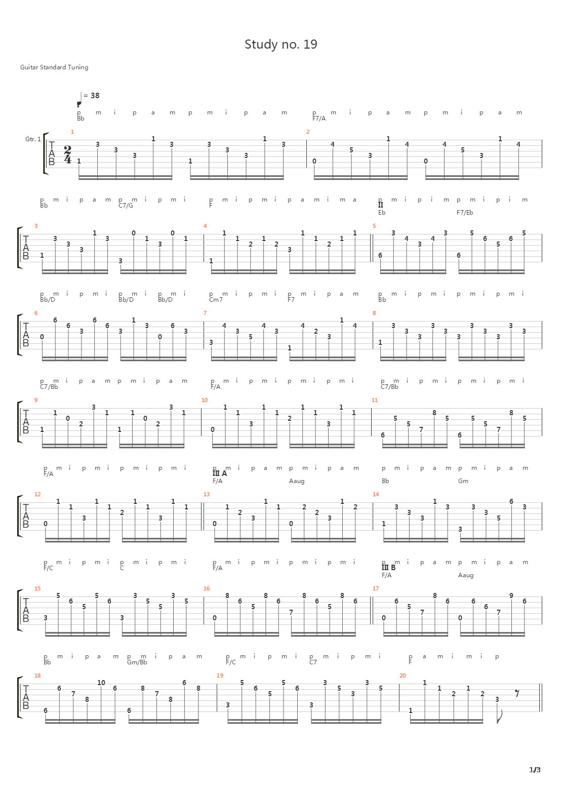 Estudio 19 - Fernando Sor Op 29 No 13吉他谱