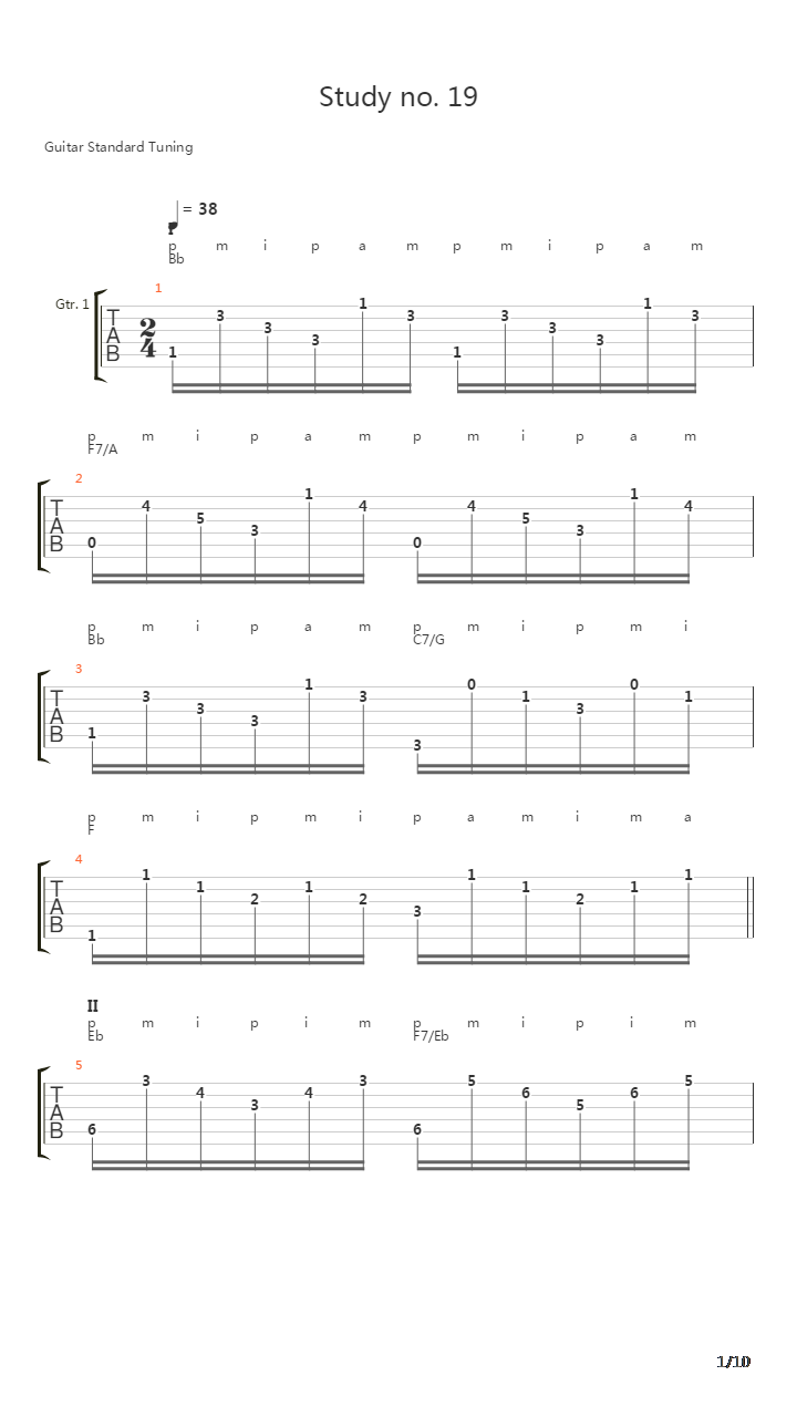 Estudio 19吉他谱