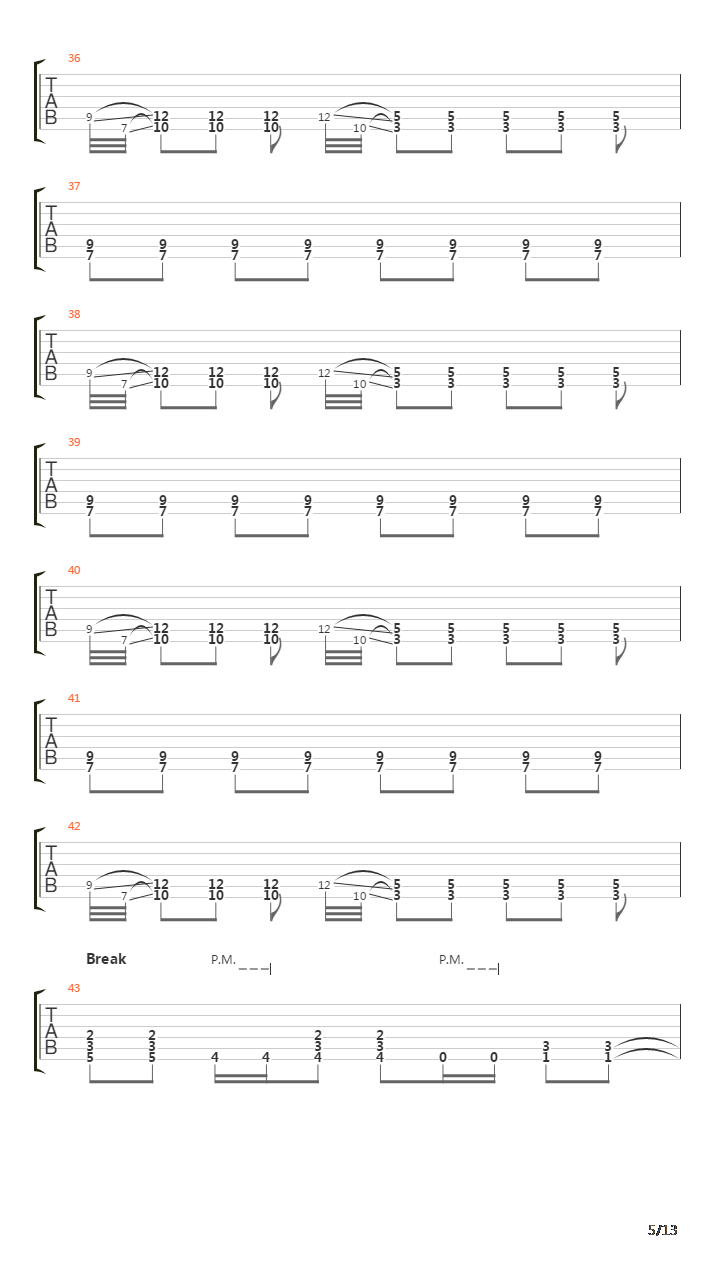 Strained吉他谱