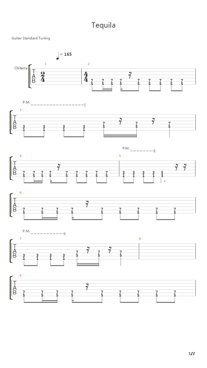 Tequila吉他谱