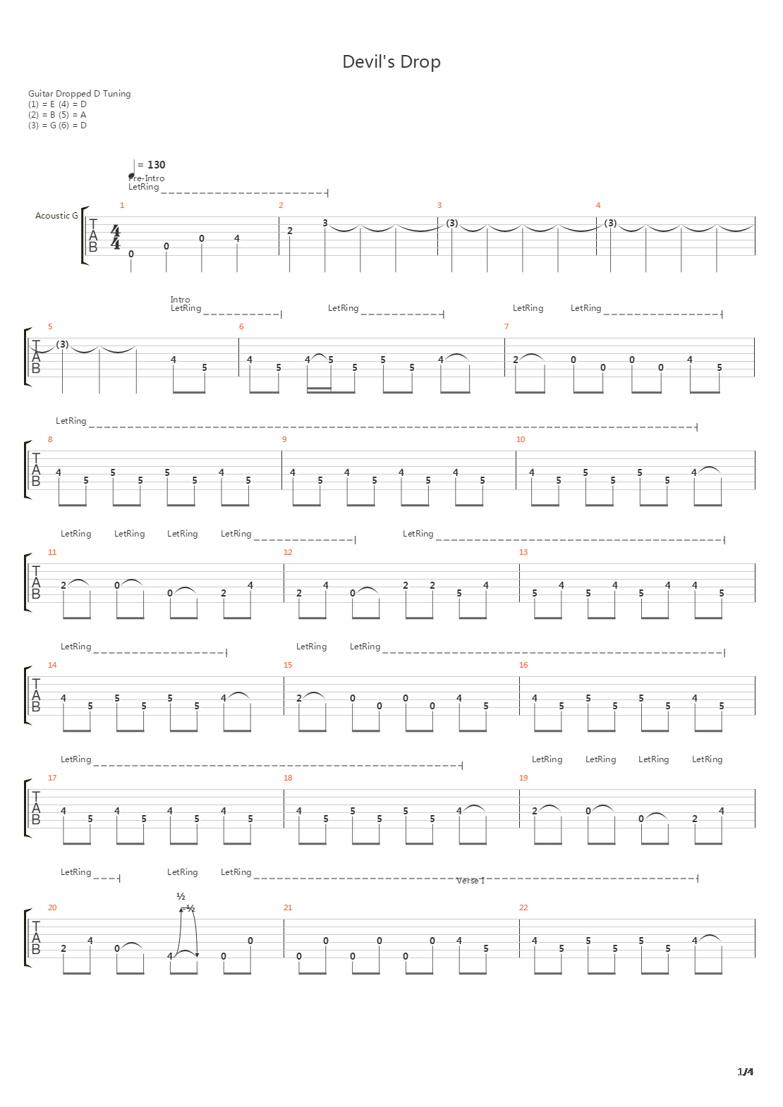 Devils Drop吉他谱