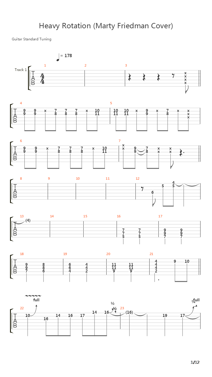 Heavy Rotation吉他谱