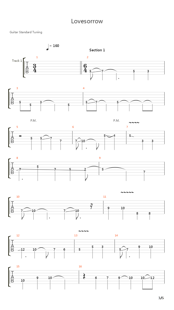 Lovesorrow吉他谱