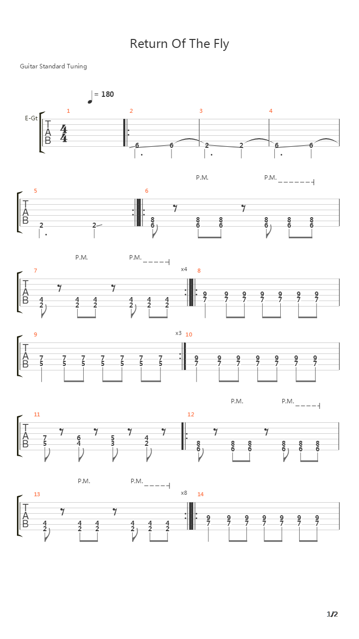 Return Of The Fly吉他谱