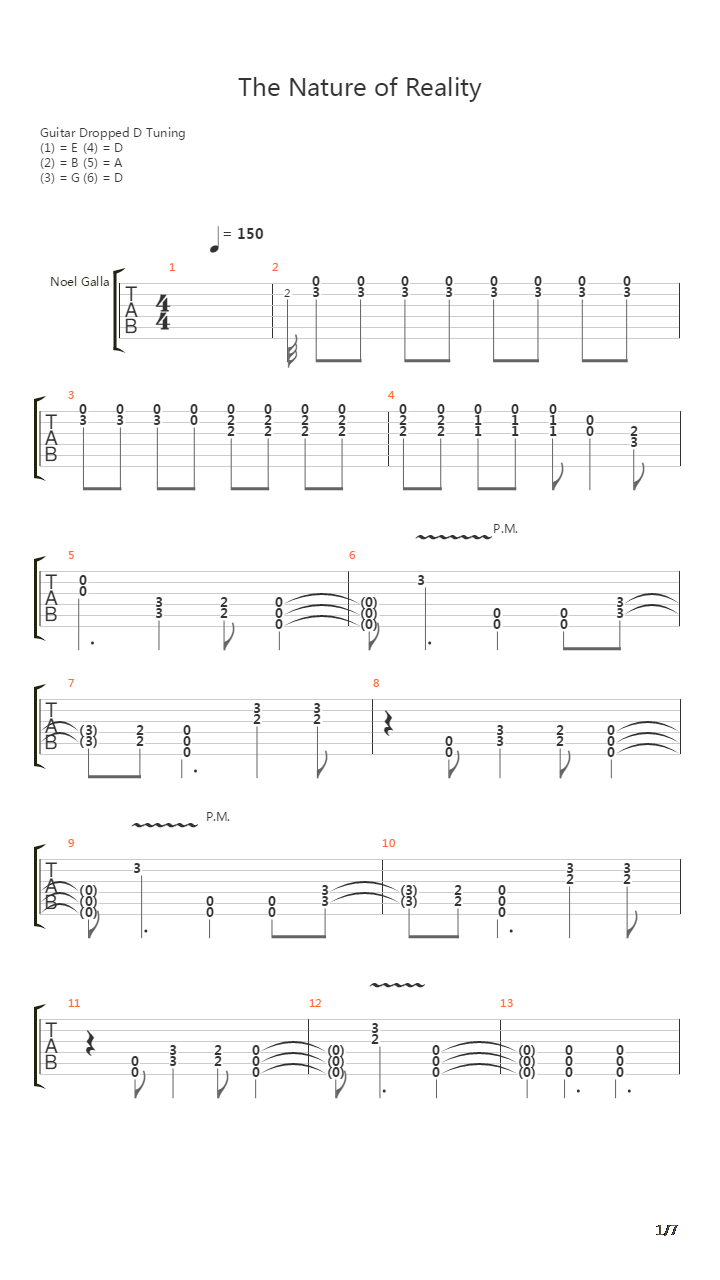 The Nature Of Reality吉他谱