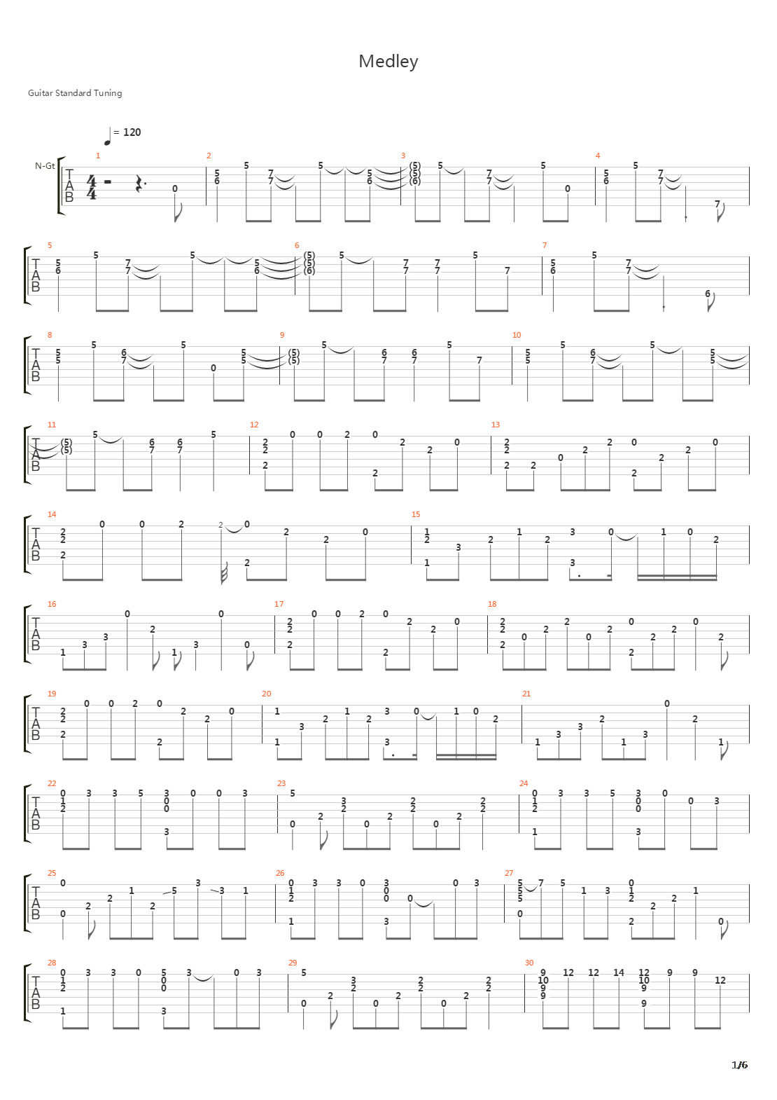 Medley吉他谱