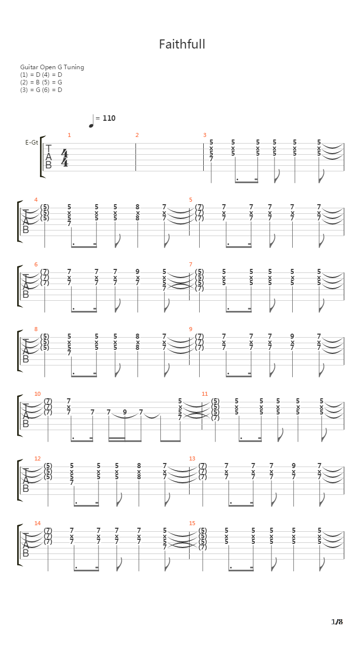 Faithfull吉他谱