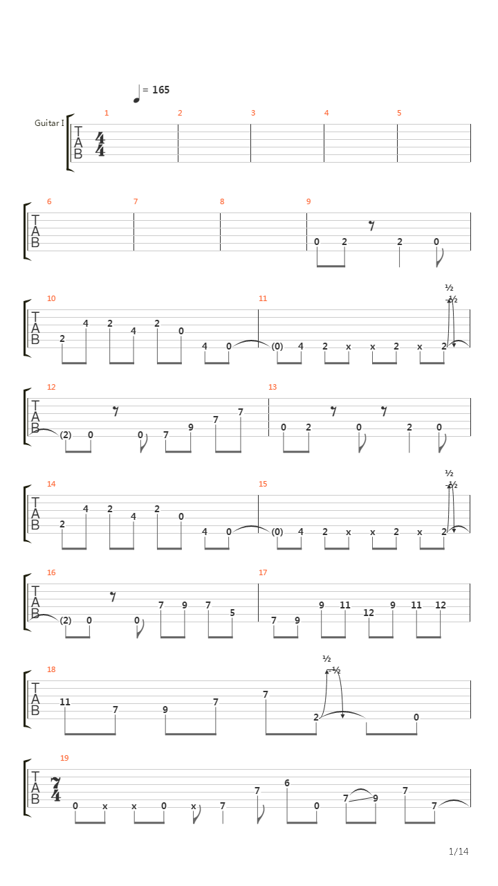 Alpha吉他谱