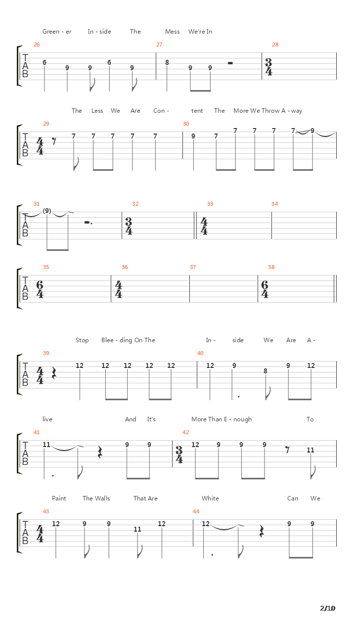 Alpha吉他谱