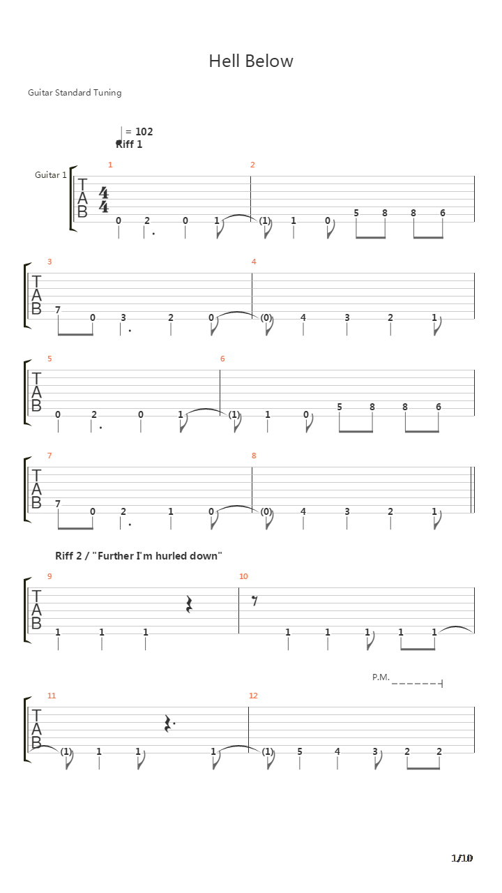 Hell Below吉他谱