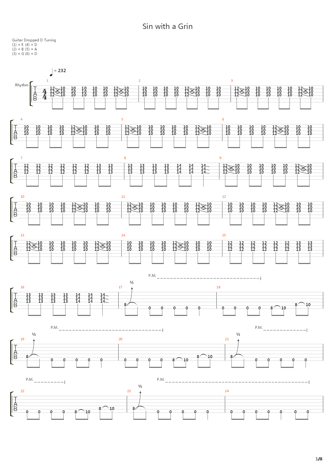 Sin With A Grin吉他谱