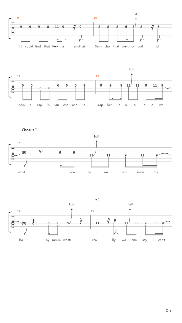 Santeria吉他谱