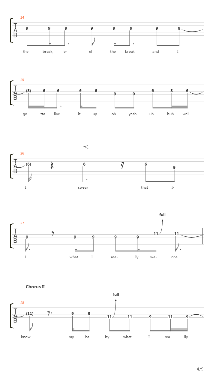 Santeria吉他谱