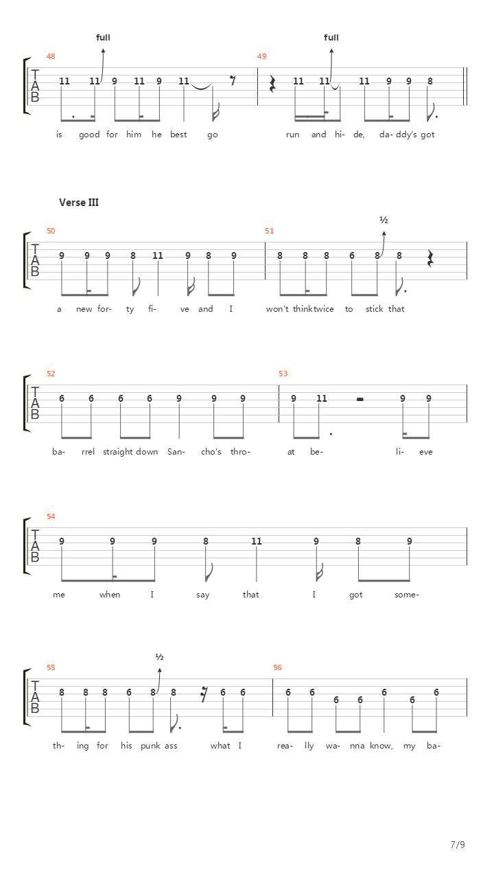 Santeria吉他谱