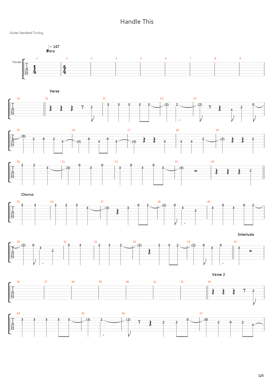 Handle This吉他谱