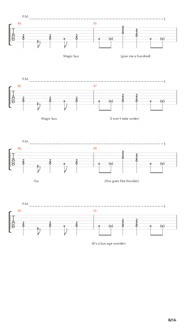 Magic Bus吉他谱