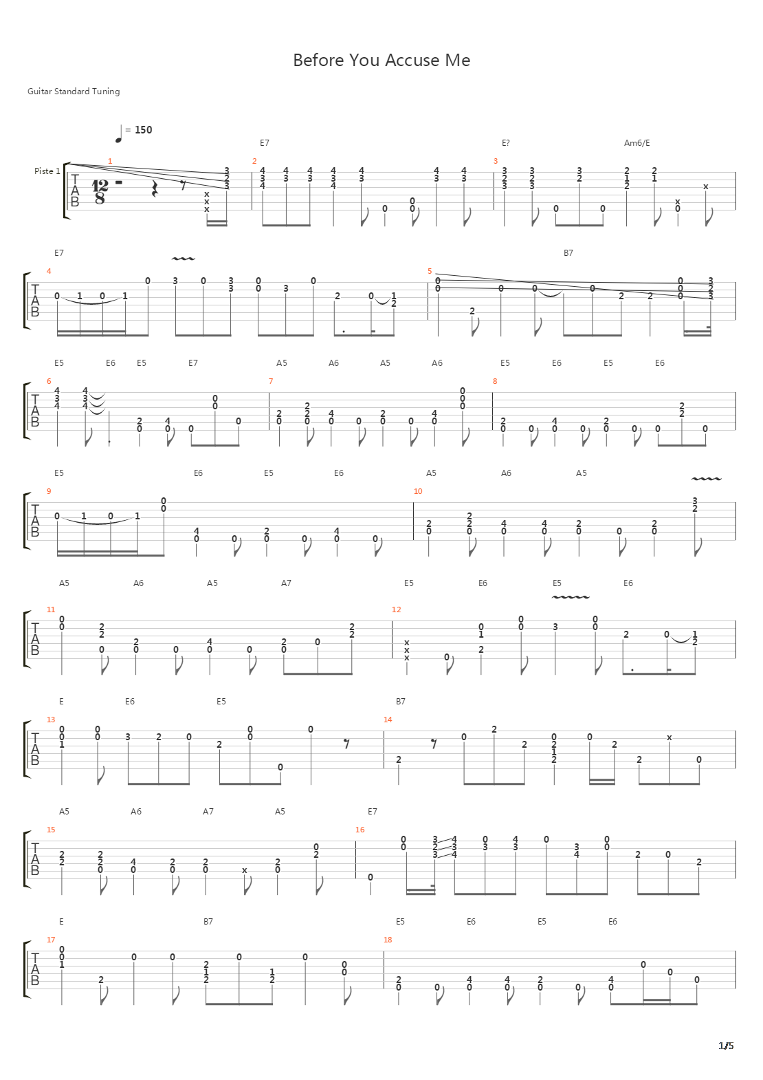 Before You Accuse Me吉他谱