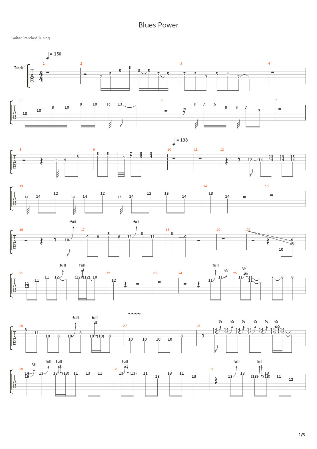 Blues Power吉他谱