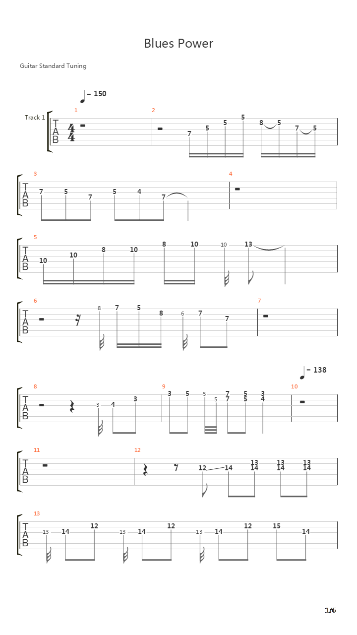 Blues Power吉他谱