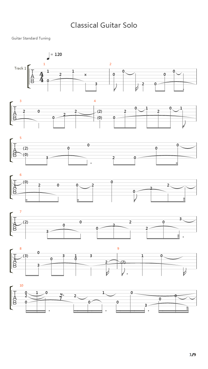 Classical Guitar Solo吉他谱